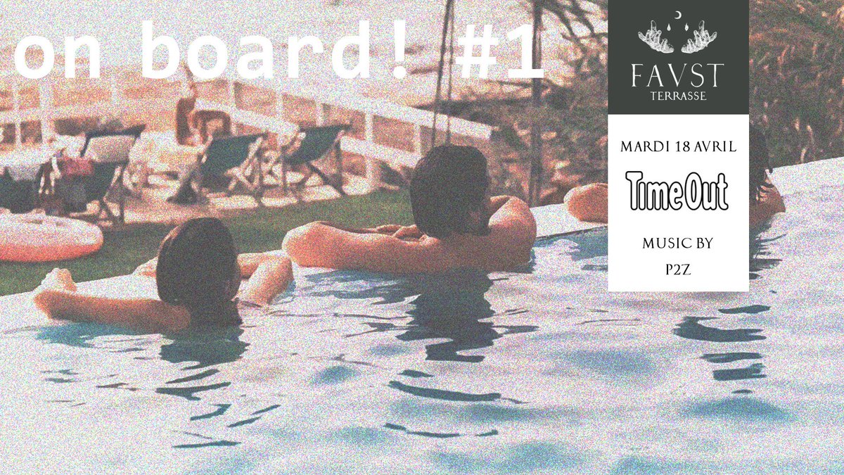 Mardi prochain, on prolonge le long week-end en musique sur la terrasse du <a href="/Faust_paris/">Faust</a> ! #onboard #apero #disco 
facebook.com/events/2088045…