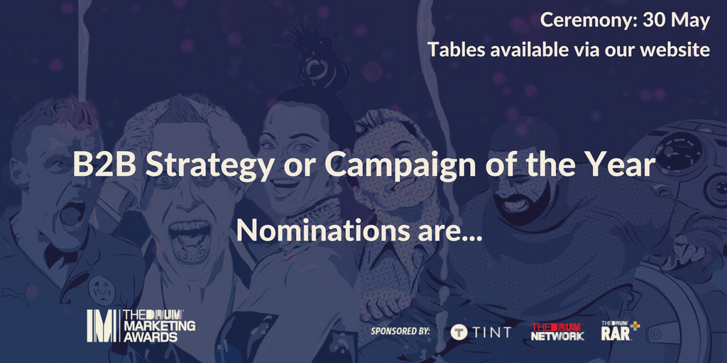 Congratulations @bjlgroup @B2BMarketingDBS <a href="/AprilSixGlobal/">April Six (now Marketbridge)</a> <a href="/nowfeed/">NOW</a> @MaxusLondon @sideshowagency #DrumMarketing