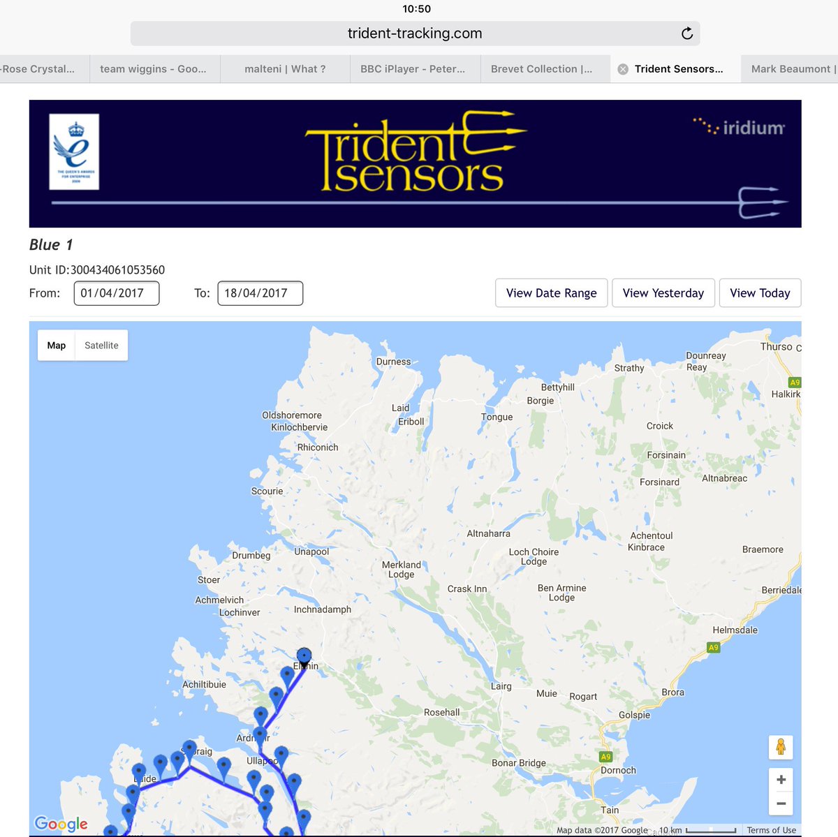 Tracking <a href="/MrMarkBeaumont/">Mark Beaumont</a> @MarkBeaumontAdventures Looks like he will be riding past us early afternoon (3 miles after Durness) 🚲🚲👍