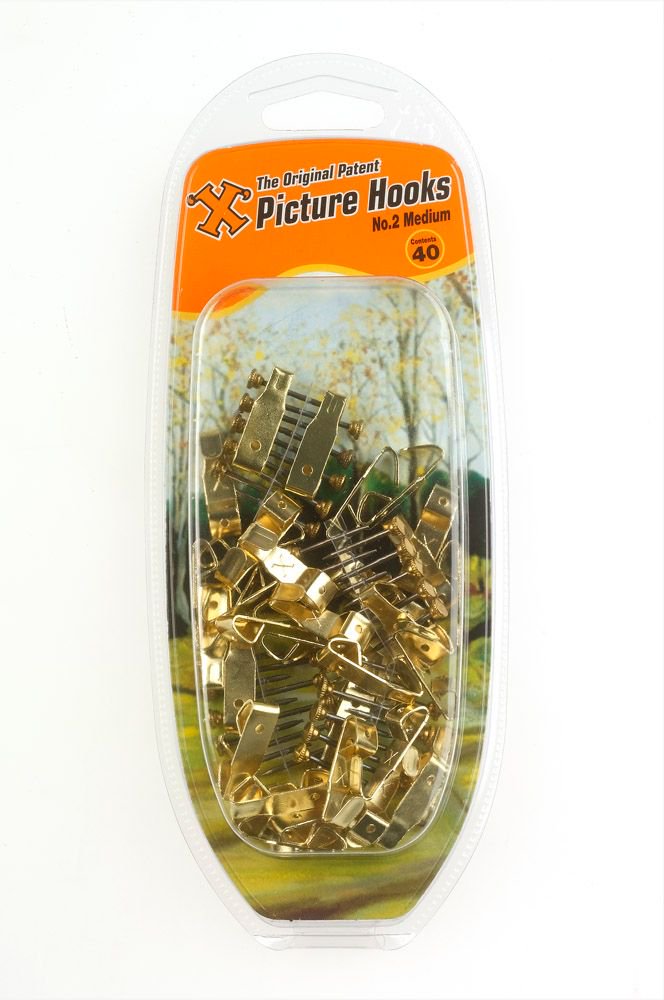 The Original Patent Picture Hook

Packs of 40 no.2 Hooks with Solid Brass Head Picture Pins.

#DIY #ART