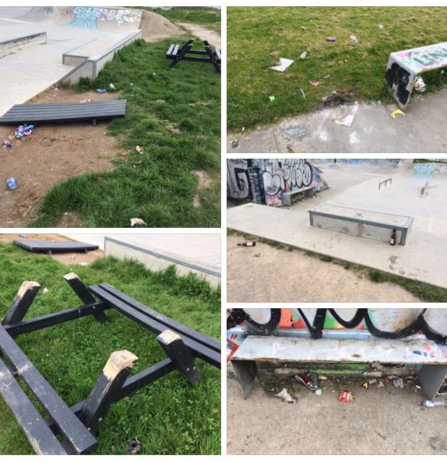 🗣#Saltash Residents🗣
MORE DAMAGE😡 to our children's play area/skate park.
Any info🤔call☎️ 1️⃣0️⃣1️⃣ &amp; ask to speak to 1 of #Saltash team💙