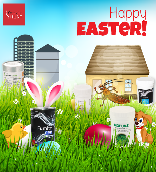 OctaviusHuntLtd's tweet photo. #HappyEaster from all of us at Octavius Hunt! We wish you all a safe and enjoyable Easter break. #EasterWeekend #pestfree #smokegenerators https://t.co/IVNvCtddZ7