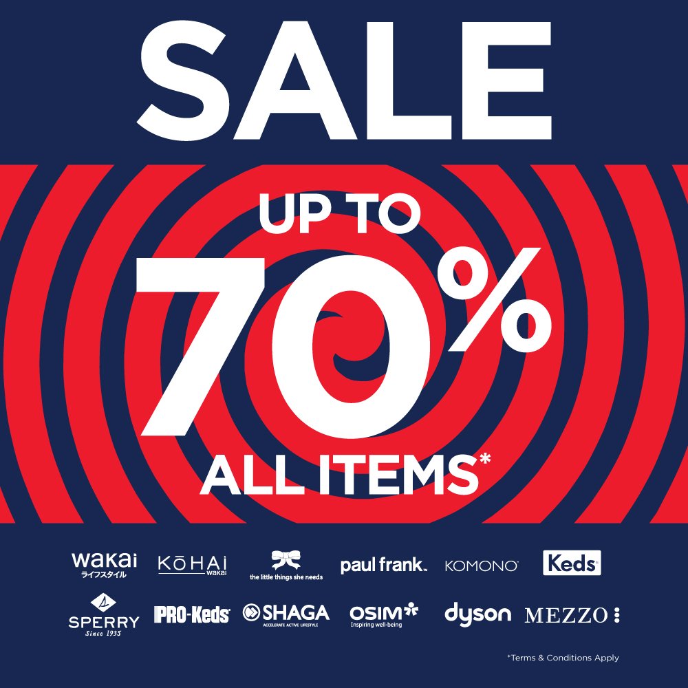 Shopping Madness from Metrox Group! Get disc.up to 70% all items for Metrox Group brands. Start from 13 April - 1 May 2017 (T&amp;C apply).