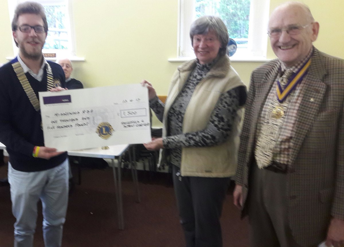 President Chris presented Christine &amp; Bill from Middlewood RDA with a cheque for £1,500 from our 30th Swimarathon last year #Macclesfield