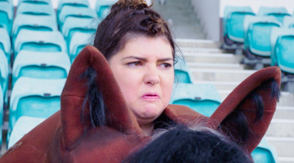 checkouttv's tweet photo. She came here to catch scammers and eat oats... and she's all out of oats #TheCheckout #ACCCCCCC https://t.co/66ikbpN5OO