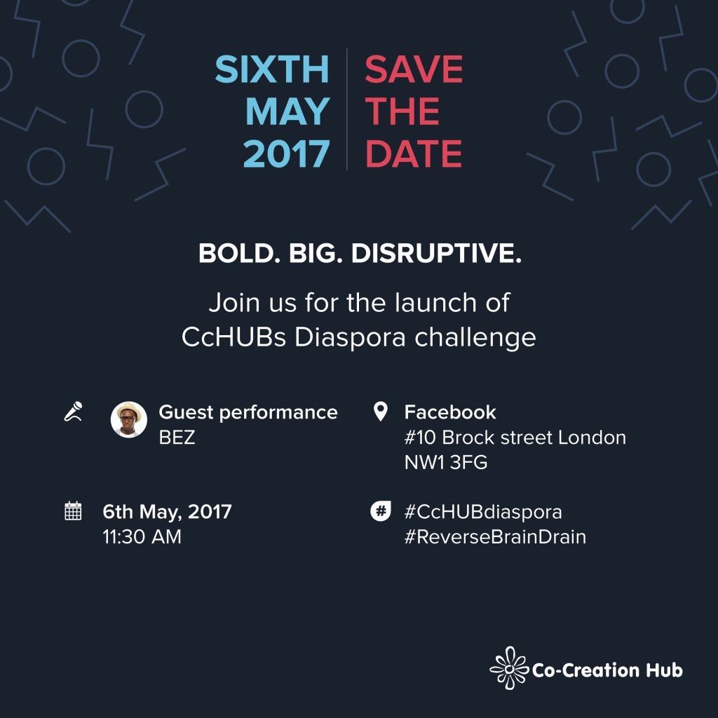 Omojuwa's tweet photo. Co-creation Hub (CcHUB) launches CcHUB Diaspora Challenge https://t.co/P3M1dbIi7d https://t.co/WgEyG9jy1M