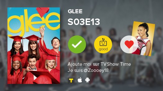 orphandebnam's tweet photo. I've just watched episode S03E13 of Glee! #Glee  https://t.co/IAcbXSrCIH https://t.co/Vh8fPE8YKd