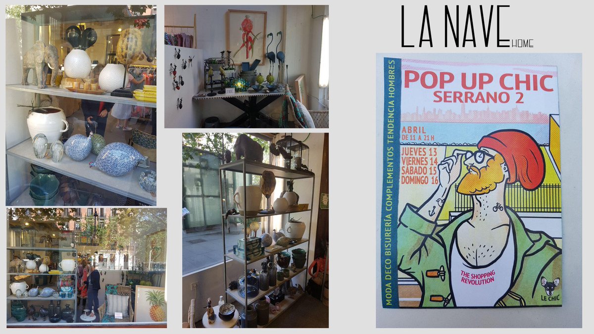 LaNaveHome's tweet photo. Con la llegada de la #primavera, llegamos a estos dias festivos con un nuevo #PopUp , Serrano 2, desde hoy 13 domingo 16, de 11 a 21 horas. https://t.co/syH5Gx0Pnc