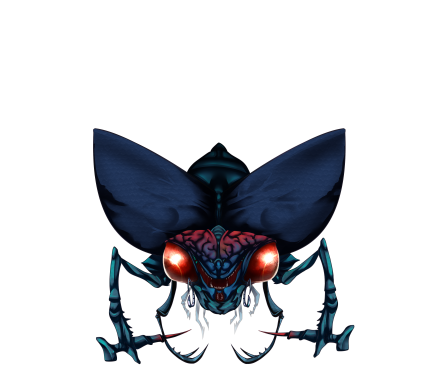 シャッガイの昆虫立ち絵素材 羽あり、羽無し、電磁鞭の差分