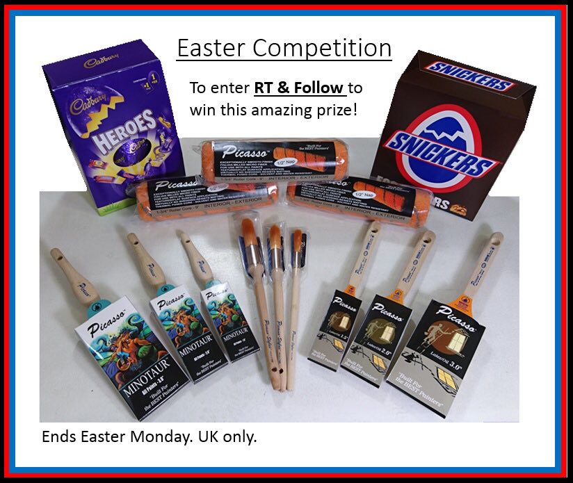 👀WIN our #EasterBankHolidayPicasso competition - simply RT &amp; FOLLOW #picasso <a href="/CrownDecorators/">Crown Decorating</a>  <a href="/Brewerspaints/">Brewers Decorator Centres</a> <a href="/DuluxDecCentre/">Dulux Decorator Centre</a> @KentBlaxill
