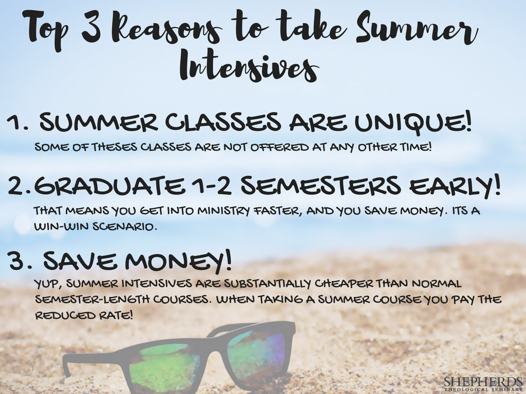 If you're in Raleigh this summer, here are the "Top 3 Reasons to Take Summer Intensives." #stseminary