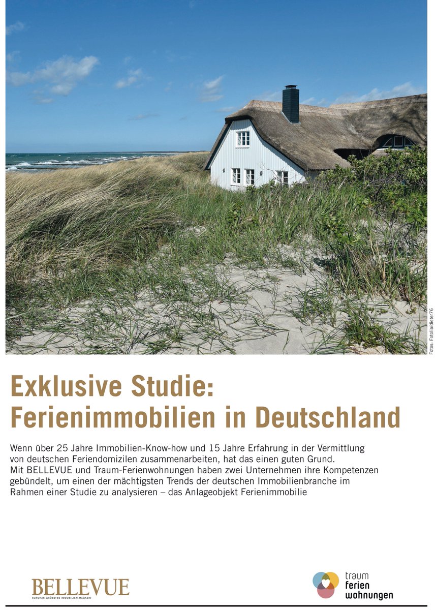 Aktuelle BELLEVUE-Studie zu #Ferienimmobilien in Deutschland: Top-Regionen, Auslastung, Vorlieben u. v. m.
bellevue.de/stories-und-ra…