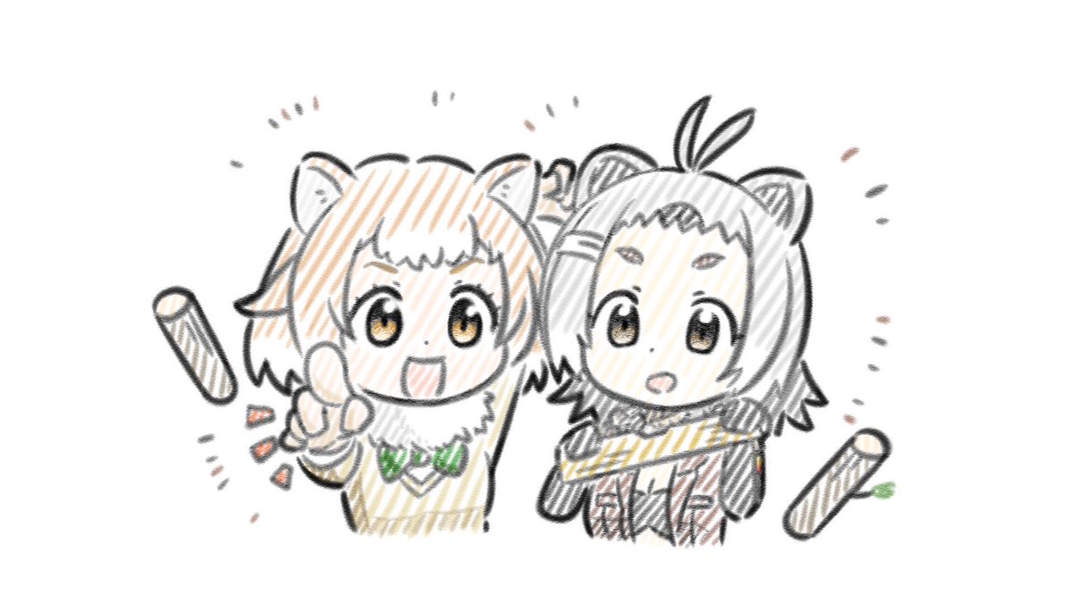 Yagine こはんのふたり けものフレンズ ジャパリパーク アメリカビーバー オグロプレーリードッグ こはん イラスト