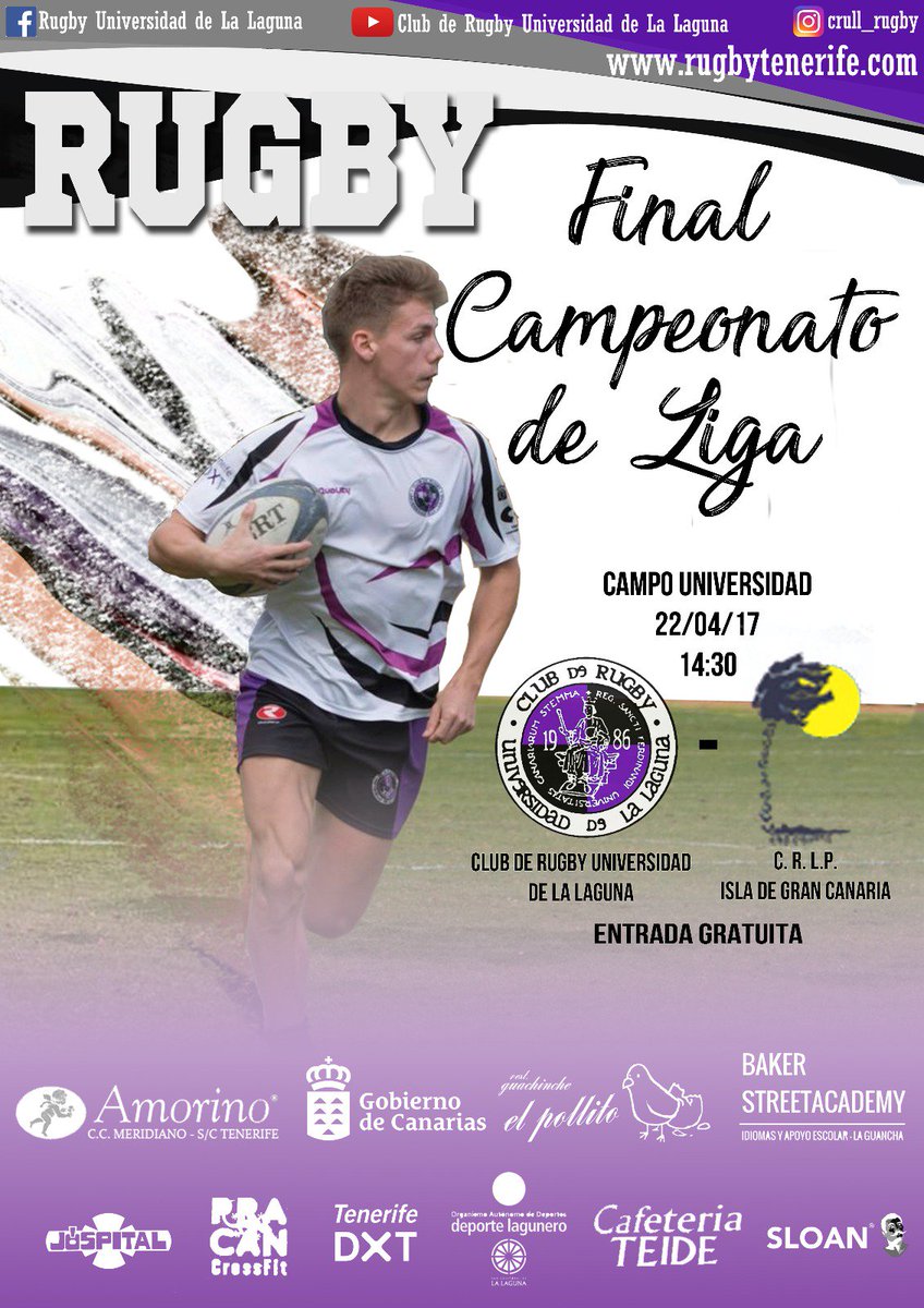 CRugbyULL's tweet photo. ¡Aqui esta el cartel de la #FinalCampeonatoDeLiga #CanariasRugby! https://t.co/gybQsWHqup