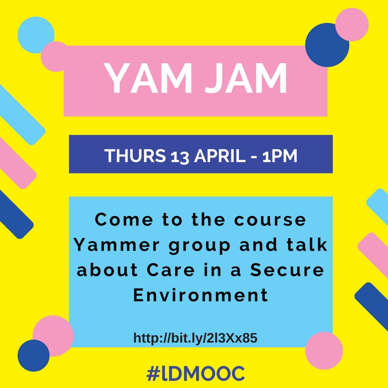NHS_ICB's tweet photo. 'Care in a secure environment' Yam Jam starts at 1pm for all people enrolled on our #LDMOOC #improvingLD https://t.co/OlKGv40Bli https://t.co/kuqM1zXCwR