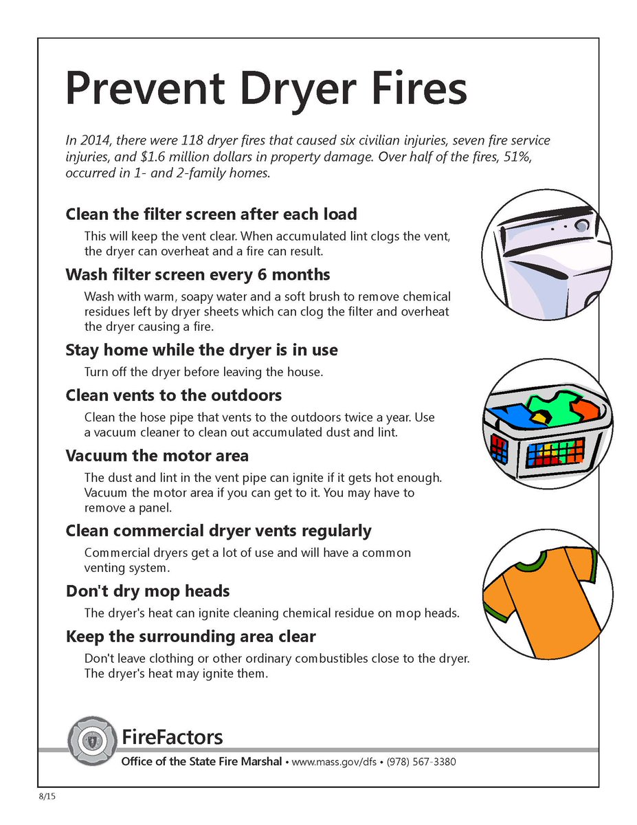 MassDFS's tweet image. DFS #FireFactor on #Dryer Fire Safety for public education. ow.ly/rDDJ30aOm3P ow.ly/EAk830aOmuV