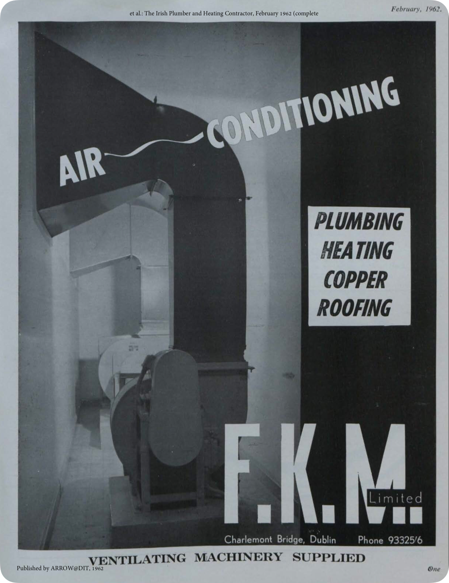 TheFKMGroup's tweet photo. Our #ThrowbackThursday is an #FKM Advert in The Irish Plumbing and Heating Contractor, 1962. See News by DIT: https://t.co/0l5QEvD9Z8 #TBT https://t.co/VwJ68ykHL1