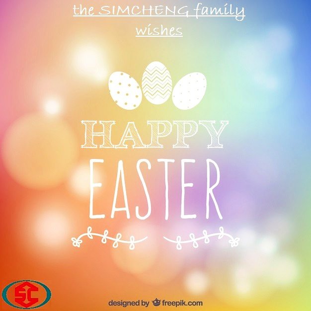 SIMCHENGmachine's tweet photo. The #SIMCHENG family wishes everyone a happy #Easter and wonderful #holidays! https://t.co/sdYqFGpioJ