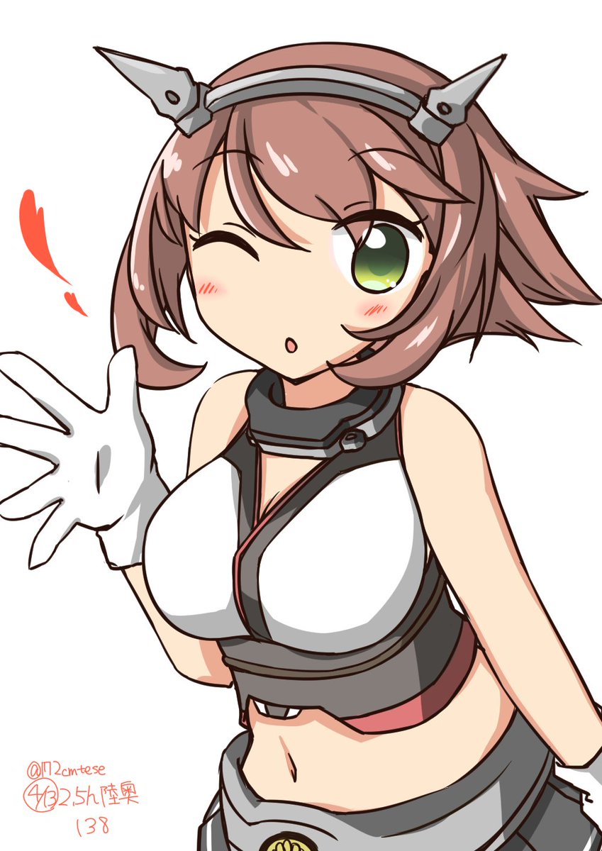 艦これ 陸奥はかわいい 艦これ版深夜の真剣お絵描き60分一本勝負 艦これ版真剣お絵 牧島172cmのイラスト