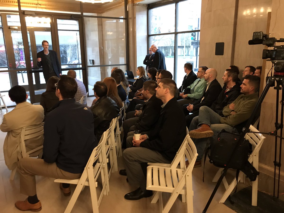 _weberchris's tweet photo. Full house at the renovated Trust Building @Next_Rockford discussing exciting downtown development... Thanks #urbanep https://t.co/xipRj8BwUu