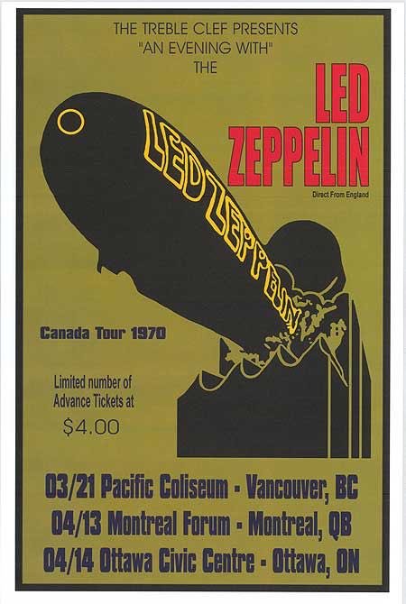 On This Day - April 13th 1970. Led Zeppelin become the first band to sell out the venerable Montreal Forum. (Former home of <a href="/CanadiensMTL/">x - Canadiens Montréal</a>)