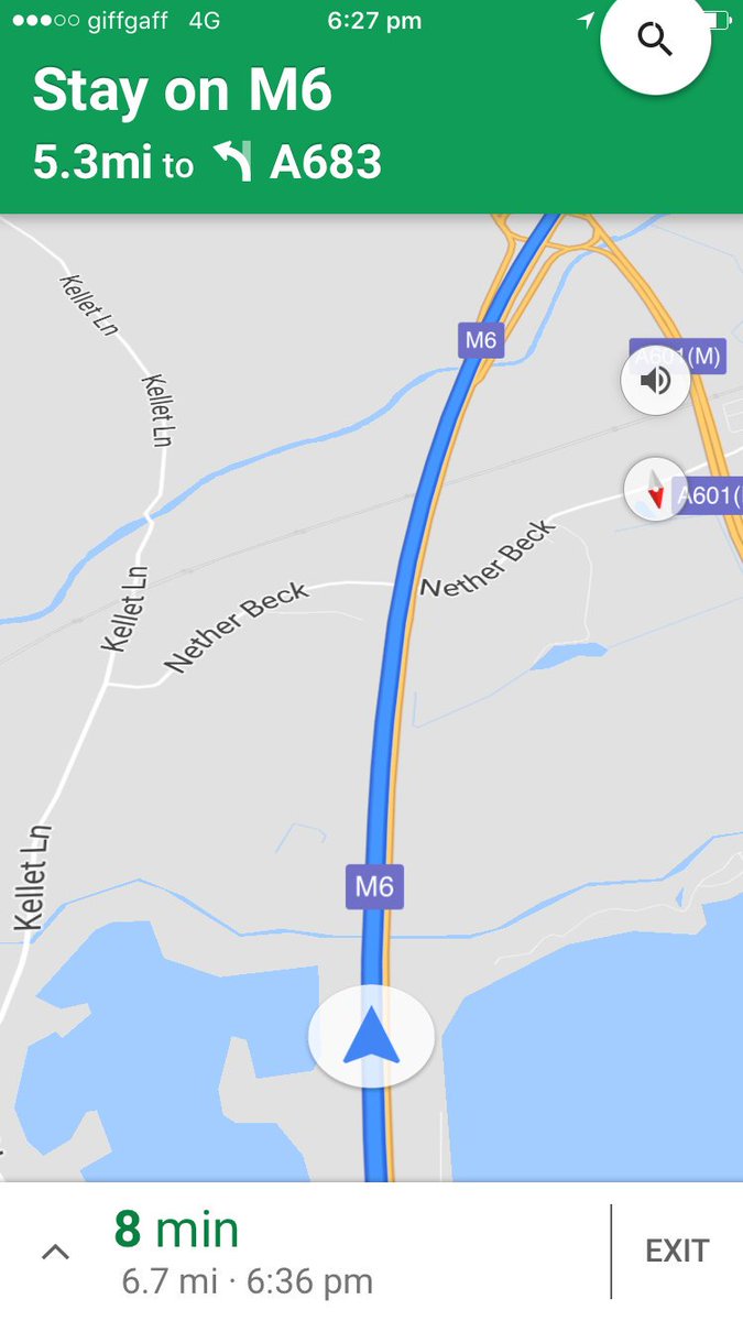 Screenshot of Google Maps on iOS