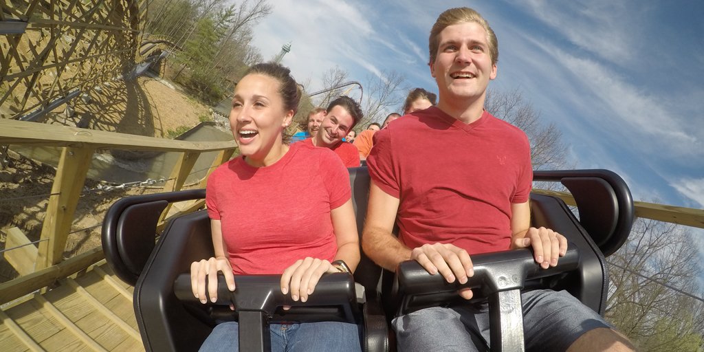 KingsIslandPR's tweet image. "Awesome", "Great" and "Winner" were the three words heard most to describe Mystic Timbers by Media Day attendees this morning.