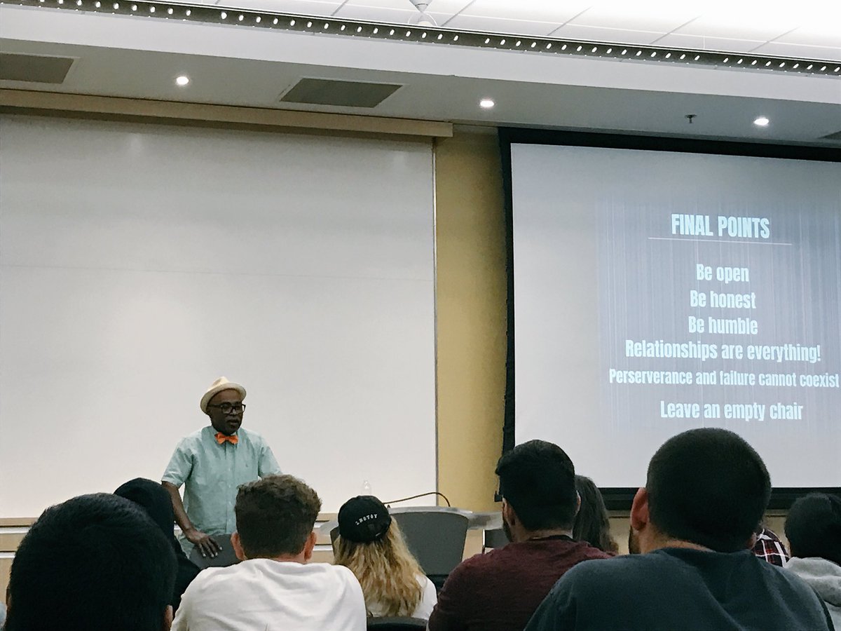 TheSaraSalomon's tweet photo. "Perseverance and failure cannot coexist." Thanks for talking to us @unclekipper 👏🏼🙌🏼 #fsebmb https://t.co/R6Evm0uIf6