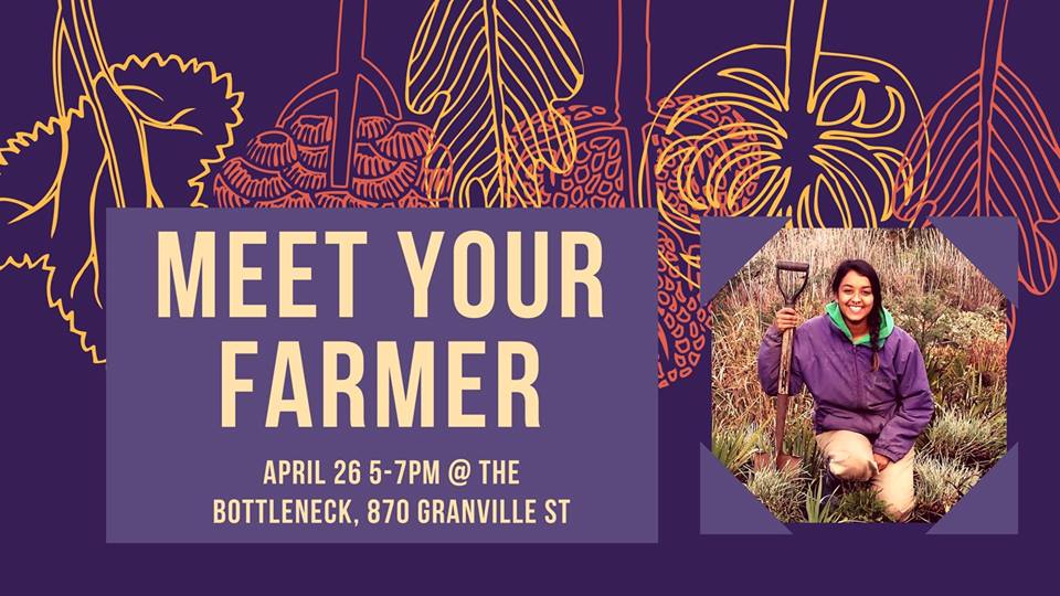 Join us on Weds Apr 26th for an awesome free event featuring @EarthwiseBC farmer Isabelle, grower of our yummy produce! Much to learn!
