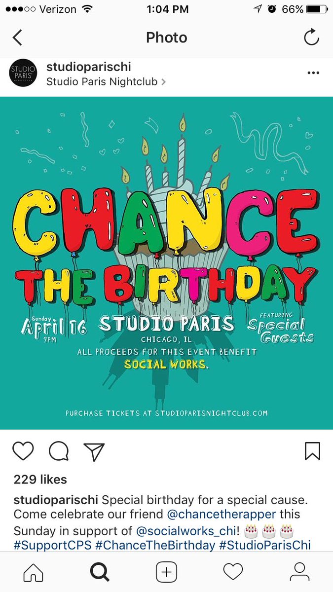 ForTheReal17's tweet image. Chicago ❤️'s @chancetherapper --- HBD celebrations this weekend @StudioParisChi 🍾