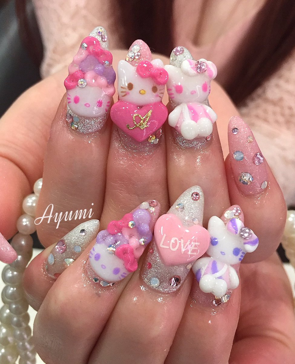 Nailsalon Clear En Twitter キティちゃん レディのコラボネイル 激可愛ですね Nailsalonclear Ayumi Love Cute ファッション キャラクターネイル 3dキャラネイル キティちゃんネイル レディネイル Rady Radyネイル 手作り T Co Nqpjkg3kwx