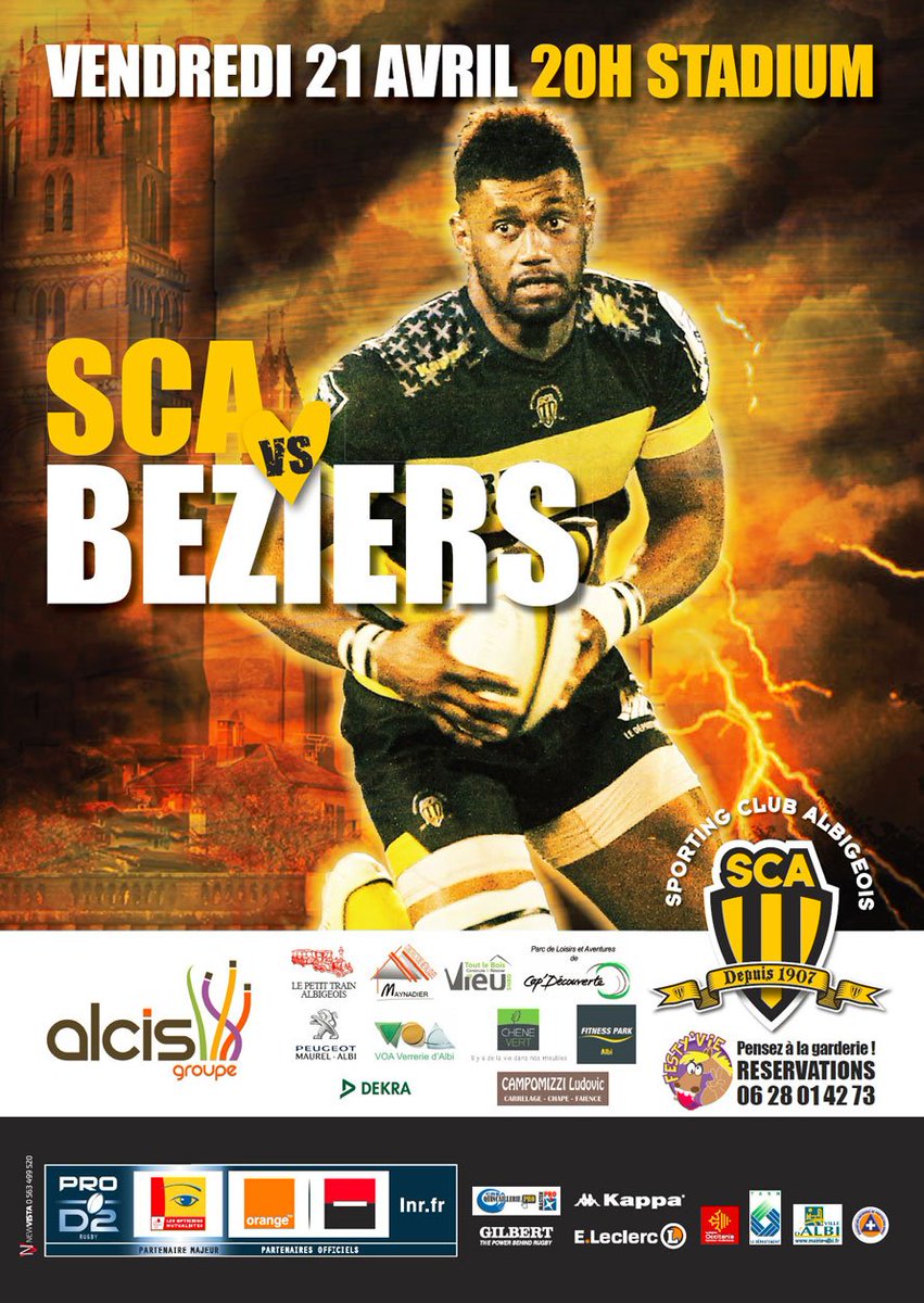7idee's tweet image. Le @SCA_OFFICIEL vous attend pour les supporter face à l'@ASBHOfficiel en #Rugby #PROD2 
7ix.fr/xedaq