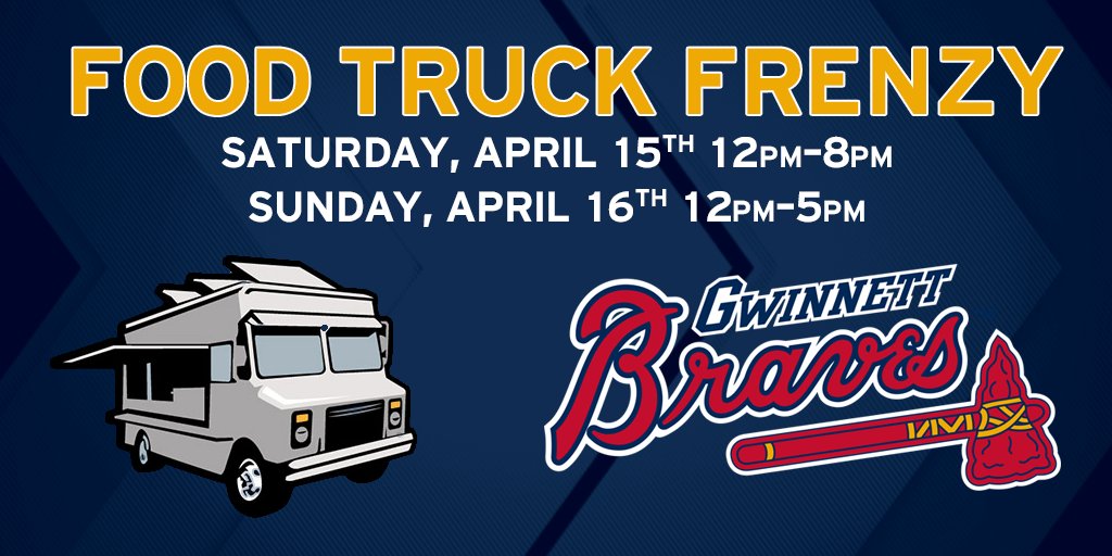 🍔🌭🍕➕🚚🔜
Baseball might not be back in Gwinnett until Tuesday but we think the <a href="/FTAG2017/">FTAG</a> Food Trucks will hold ya over until then 😎