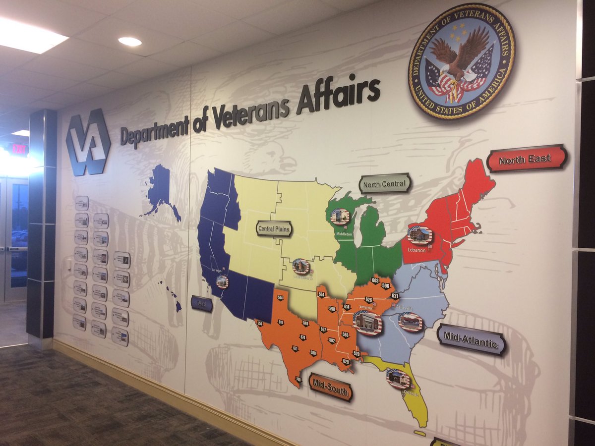SpeedproMidTN's tweet image. Wall Murals at  Veterans Affairs office