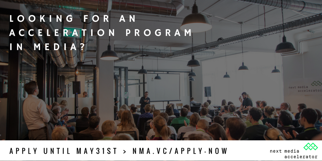 NMA_vc's tweet photo. Early stage #media #startups in #Europe and #Israel looking for #accelerationprogram Apply > https://t.co/Zj5f0dt3vm Until May 31st 💰🚀 https://t.co/fRsiSmqWbf
