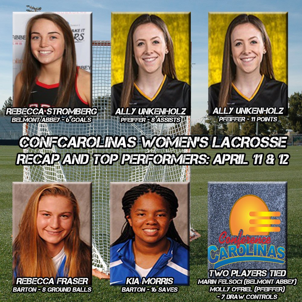 #ConfCarolinas Women's Lacrosse Recap &amp; Top Performers: April 11 &amp; 12 - bit.ly/2o9FmhE