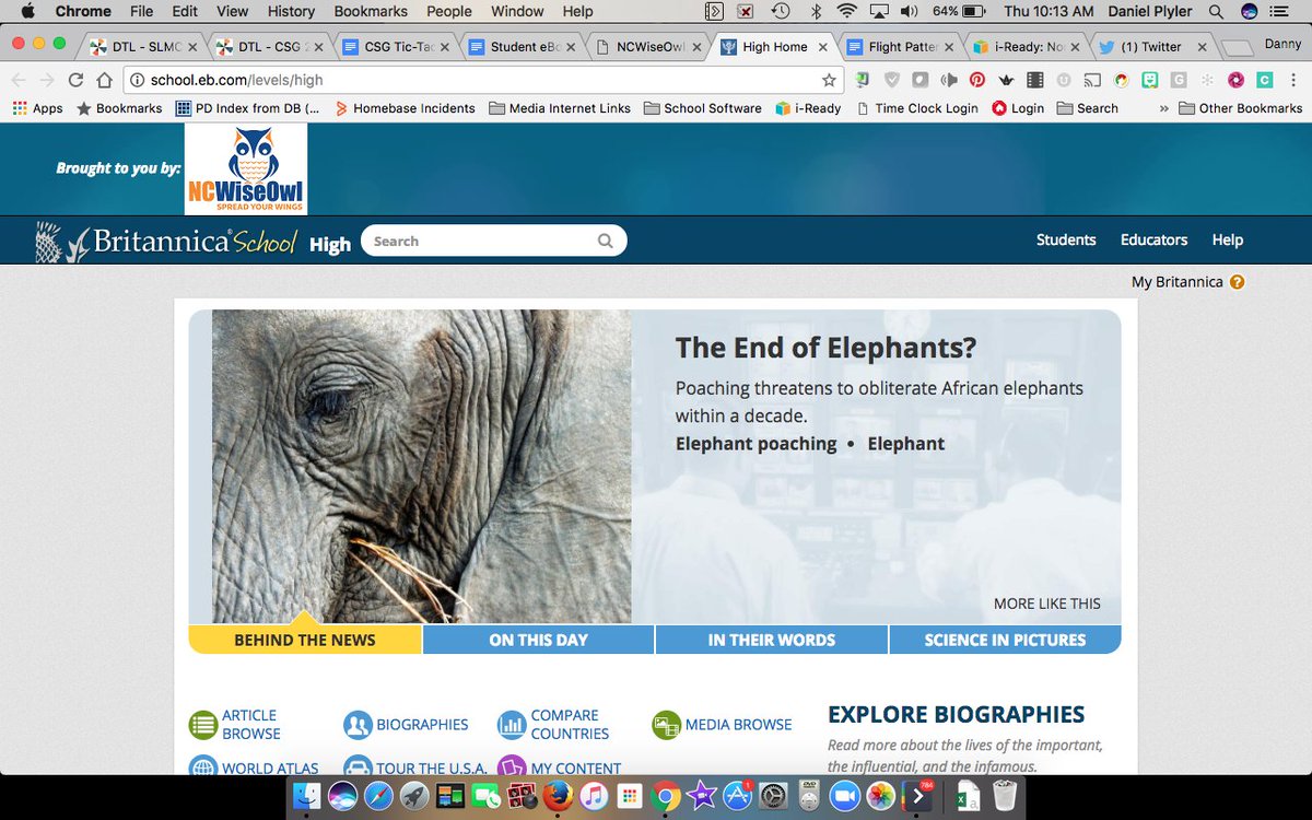 Just saw Britannica School through NCWiseOwl.  Great resource for articles, videos, etc that can be set to different reading levels.