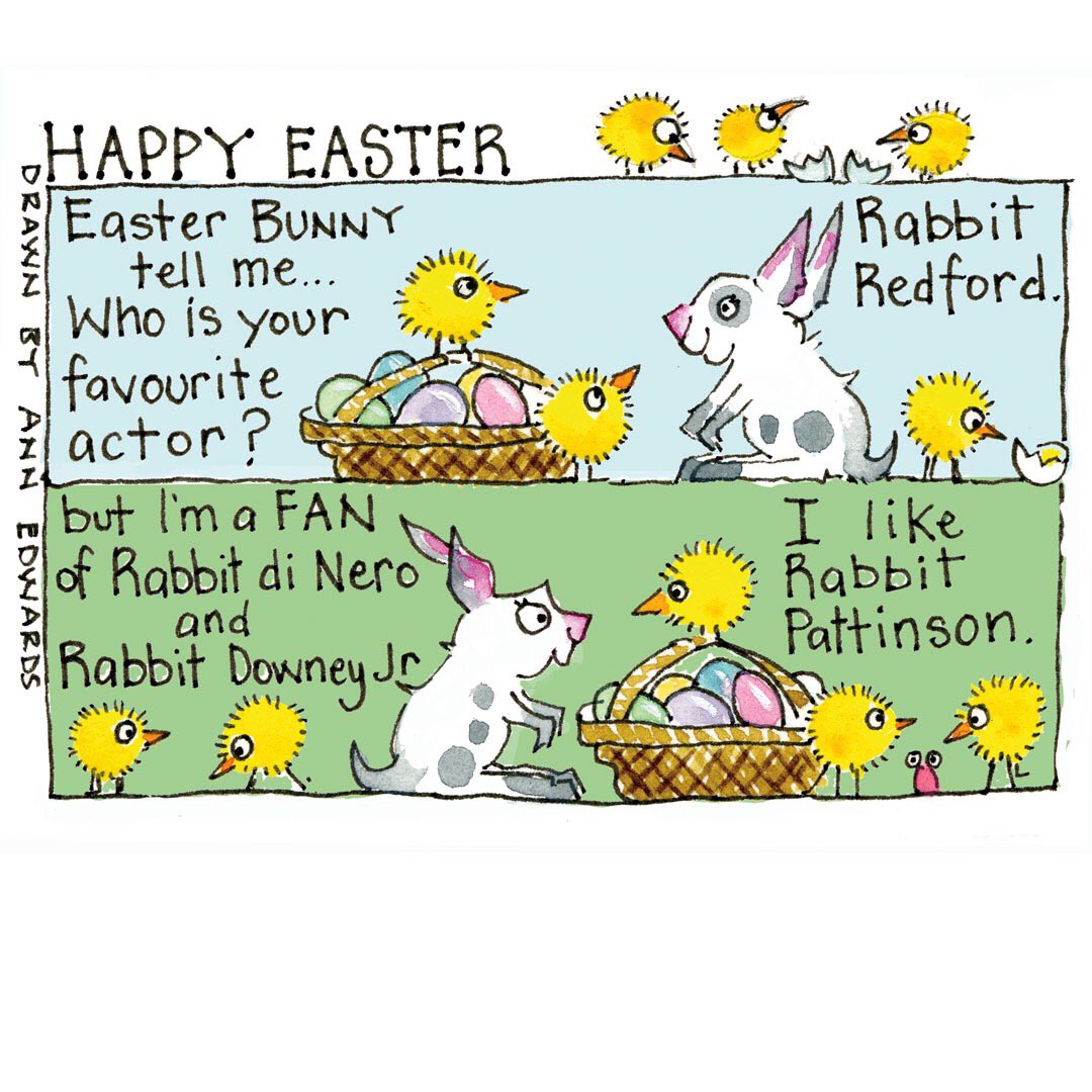 chefandsue's tweet photo. #HappyEaster #happyeasterholidays #EasterBunny #RobertPattinson #RobertDowneyJr #RobertDeNiro https://t.co/PebARD4pge
