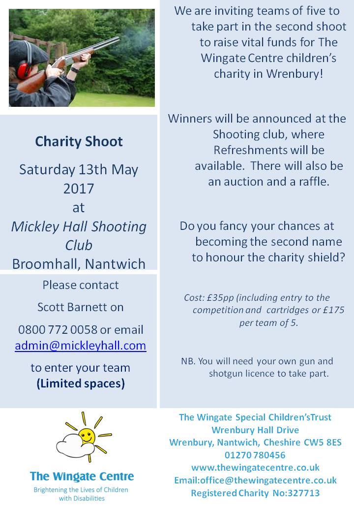 <a href="/MickleyHall/">Mickley Hall</a> join us for our charity shoot on 13th May <a href="/Crewe_Nantwich/">Crewe_Nantwich</a> <a href="/nantwichnews/">NantwichNews</a> <a href="/whit_herald/">Whitchurch Herald</a> <a href="/wrexham/">Wrexham.com</a> @RedShiftRadioUK <a href="/thisisthecat/">Not The Cat</a>