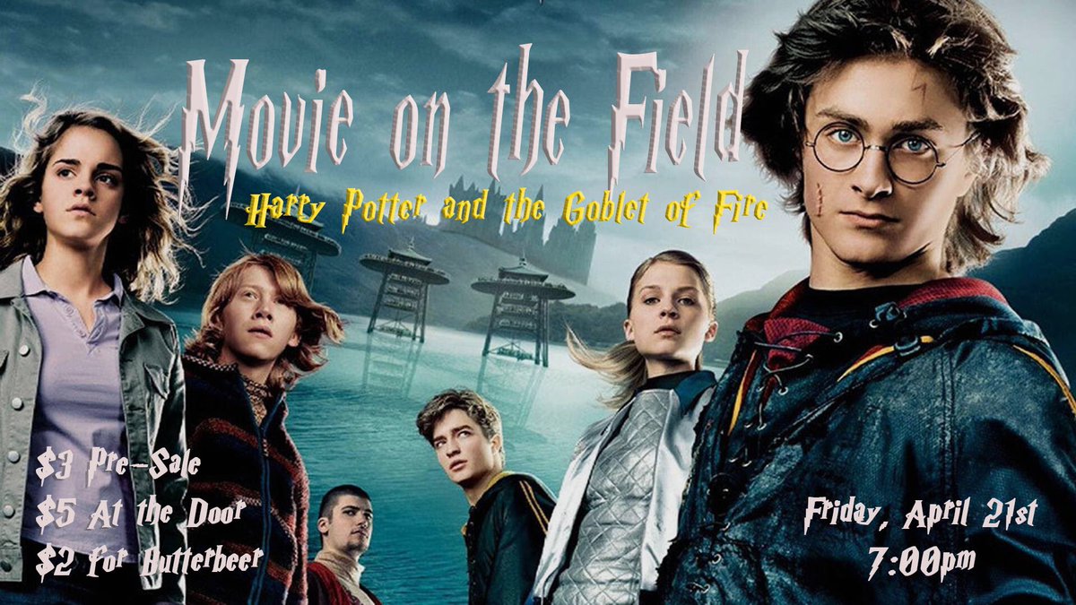 LymanLeadership's tweet photo. That's right! We're hosting a Harry Potter and the Goblet of Fire movie night! $3 presale, $5 at door! $2 for a mug of butterbeer! Come out! https://t.co/WEj2DDBFoz