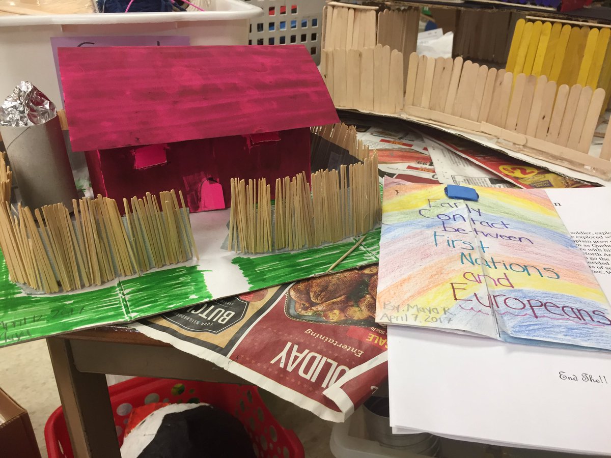 MsRicciuti's tweet photo. Great ways my students are showing importance of First Nations and European explorers :) @HuntingtonRidg1 @PeelSchools https://t.co/RXECWO6HoW