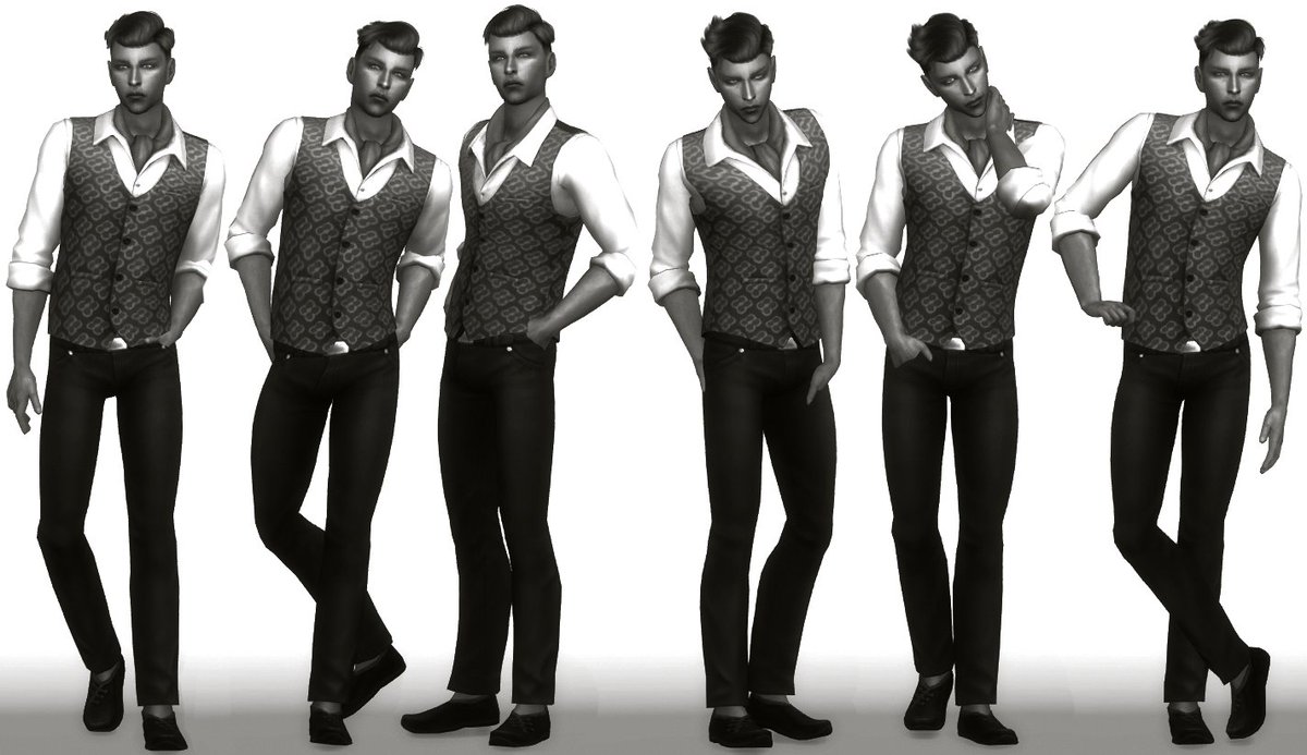 BlueCatSims3's tweet photo. 直接抓了NPC來練手捏男人。
於是大叔登場。(*´艸`*)

#Sims4 https://t.co/cdqYwj9Vlq