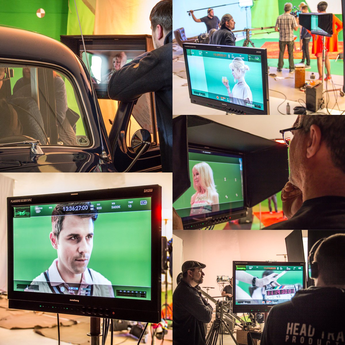 FSISolutions's tweet image. Some behind the scene shots from @hurkman's #Checksum featuring custom snap-on hoods for the @FSIMonitors DM240 and DM250 reference monitors