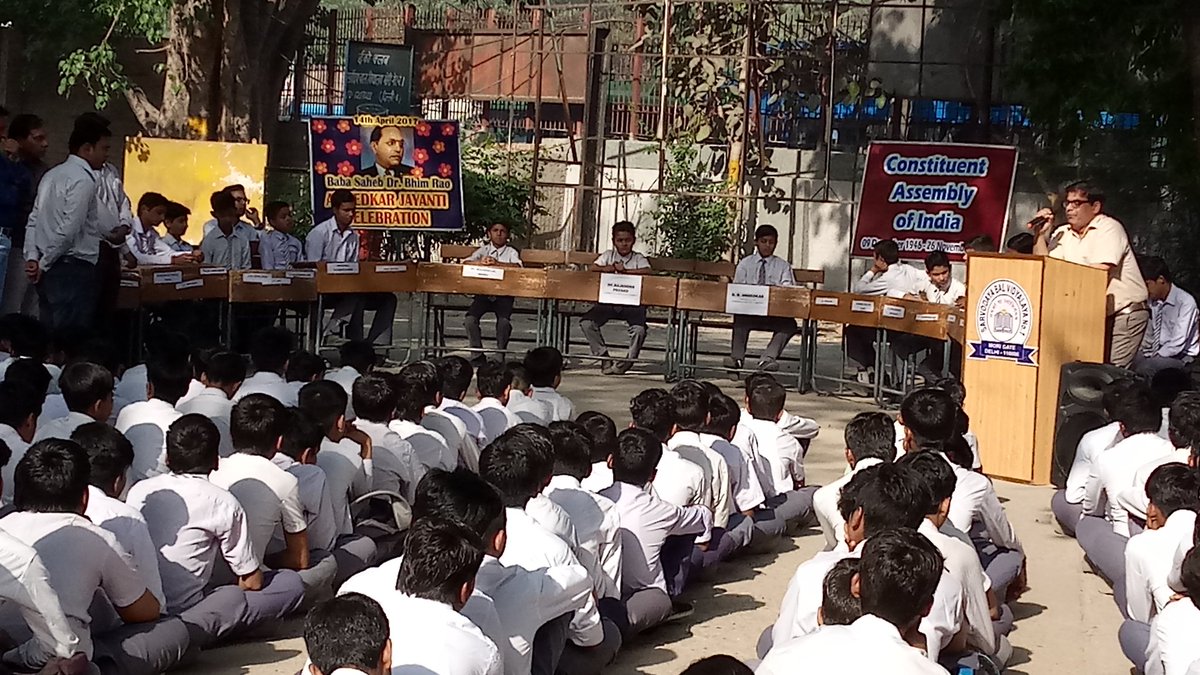 Morigate_No1's tweet photo. A mock constitute assembly has been demonstrated in SBV MORIGATE NO.1 to educate students about contribution of Dr. B.R. Ambedkar https://t.co/Q6me60r9Ws
