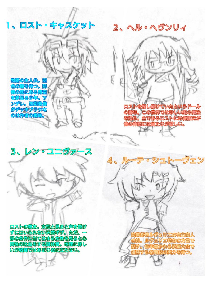 ws_129's tweet photo. 【 #ItemMaster 】メインキャラ簡易紹介! https://t.co/UTFszkAOPn