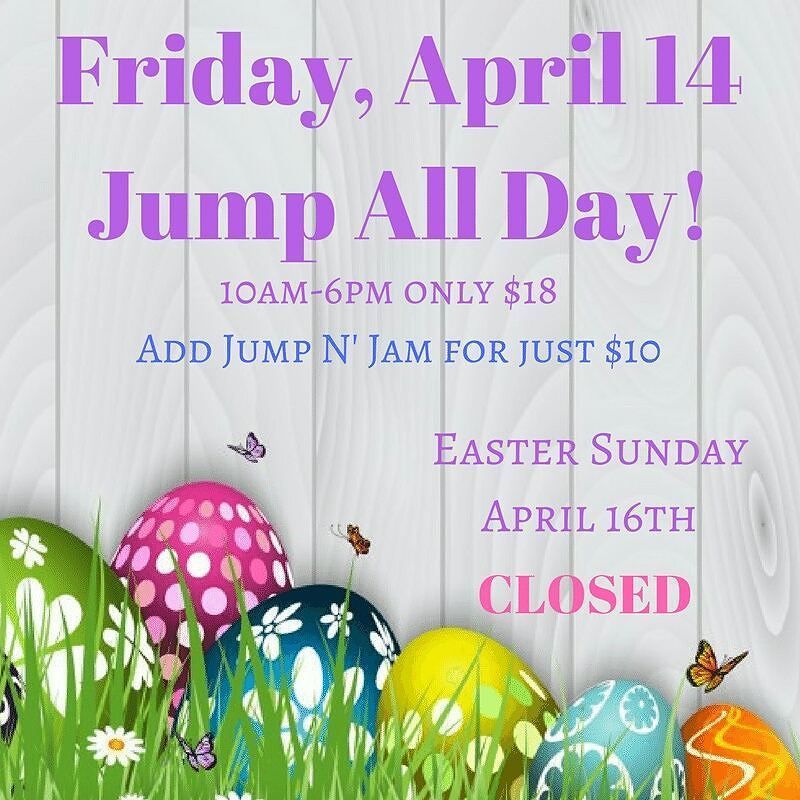 jumpamerica's tweet photo. Come join the experience! 
We will be open from 10am- 10pm this Friday!
So don't miss out on the music and jump fu… https://t.co/YV7rMSvqBB https://t.co/YKVsUUPzRq