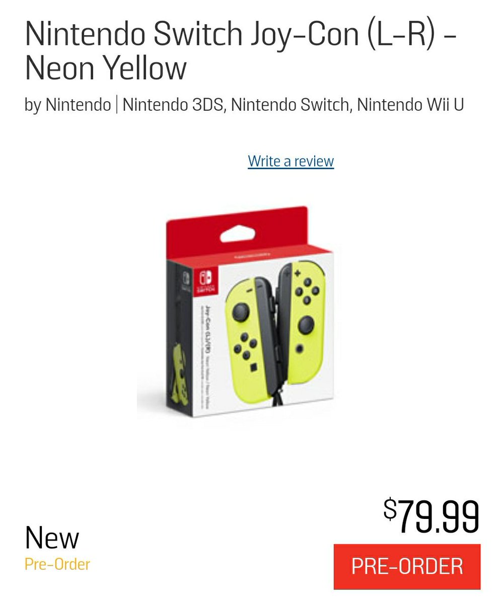 Nintendo Switch Nintendoswitch Joy Con L R Neon Yellow Are Up For Pre Order T Co Flcf3b8s4l Via Gamestop