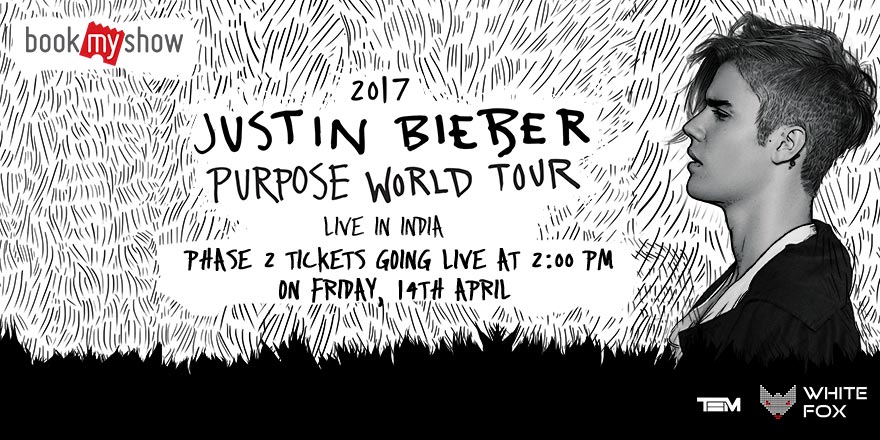 bookmyshow's tweet photo. RT if you guys are excited about @justinbieber Purpose World Tour India tickets going live tomorrow 😎😀🤣

https://t.co/whJqo5KMVR https://t.co/T2DD8zmGd4