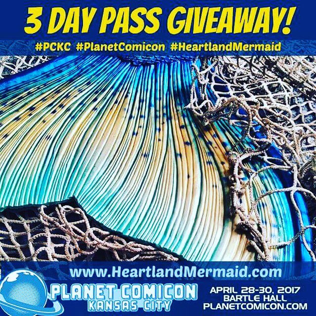 HeartlandMer's tweet image. 3 day pass giveaway to @PlanetComicon #kansascity on my Instagram! Winner chosen 4/21 at 3 PM CDT on Facebook live! #pcks #planetcomicon