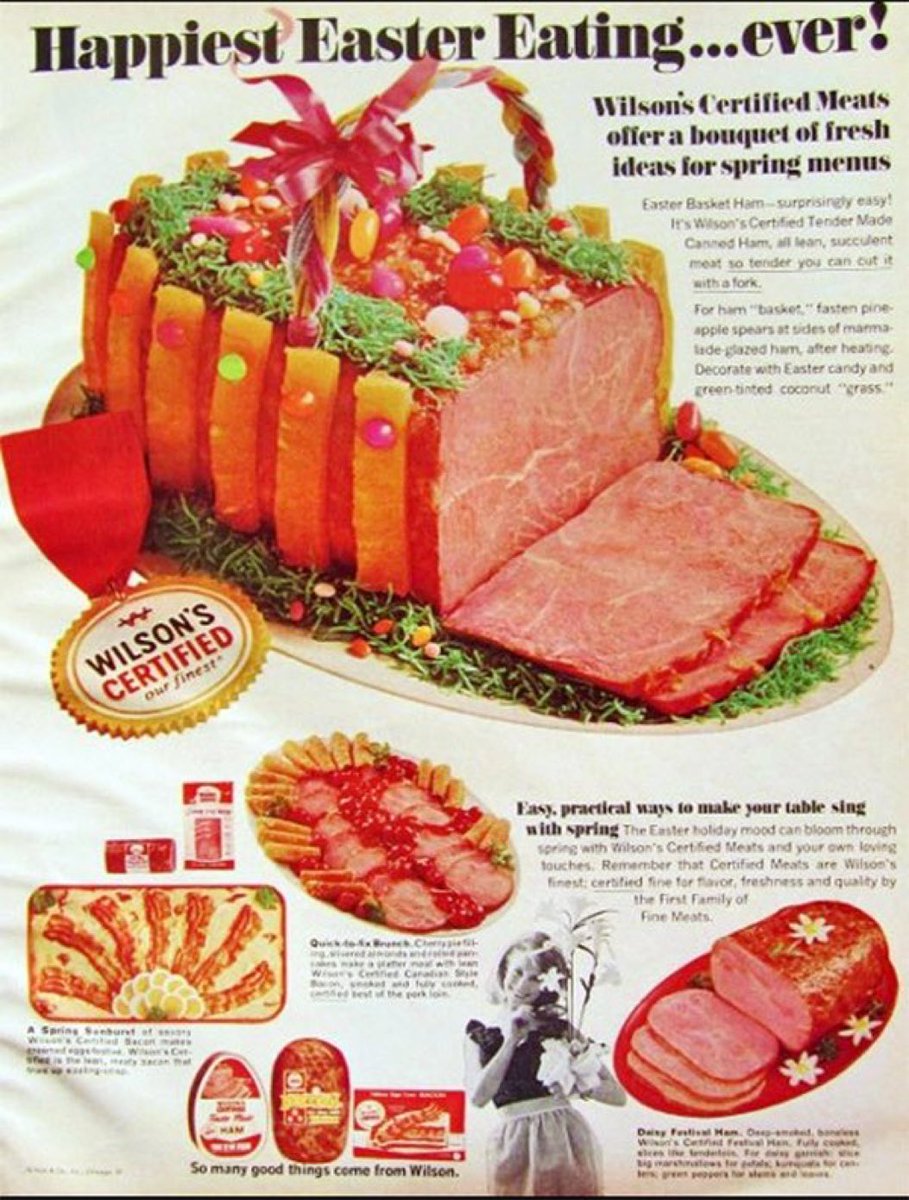 Ham Baskets ... The very spirit of Easter
(Pic via Pinterest)